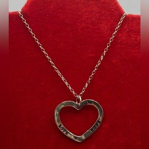 Sterling Silver PZ Israel Heart Necklace